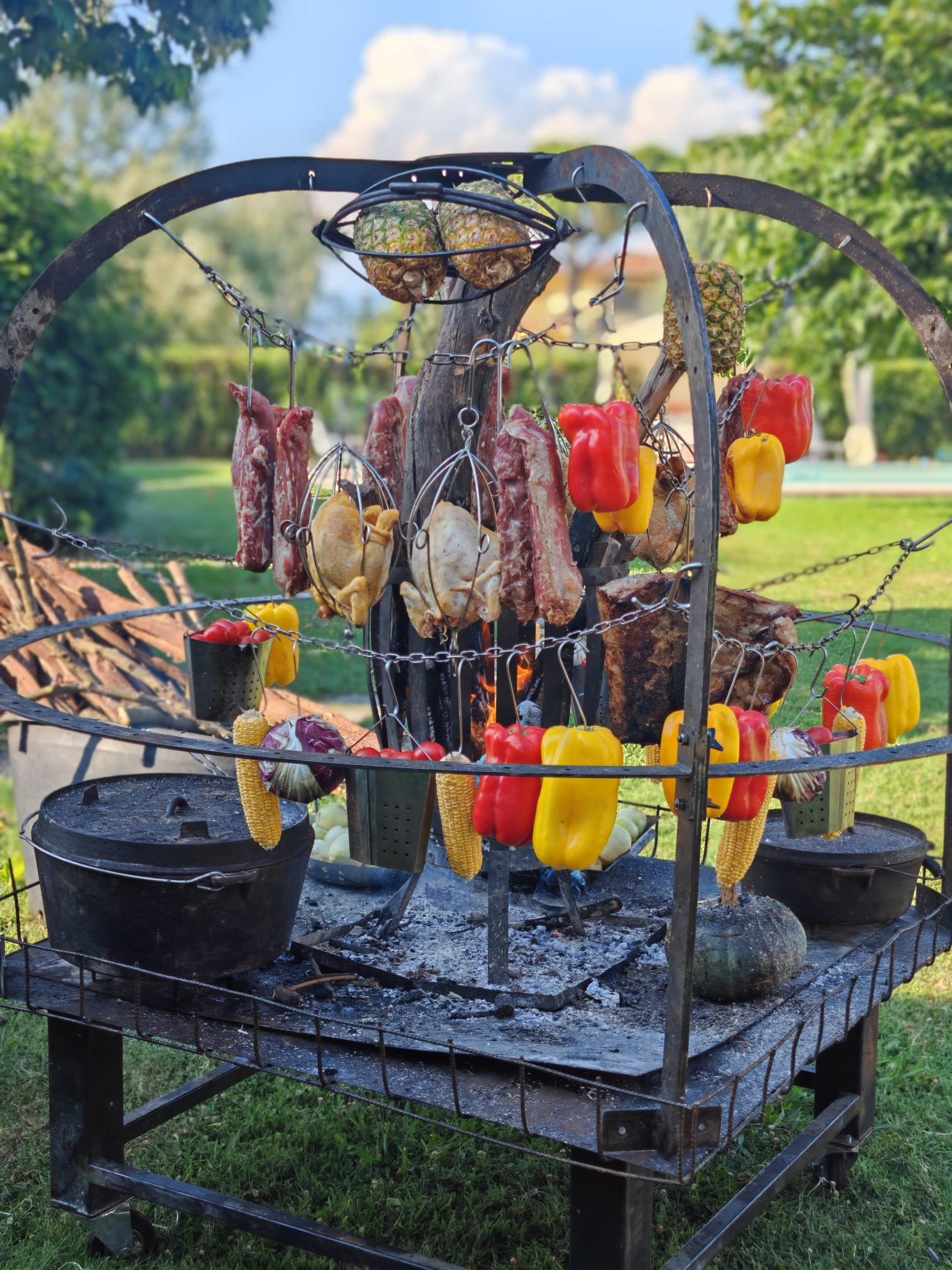 evento gastronómico con carne asada